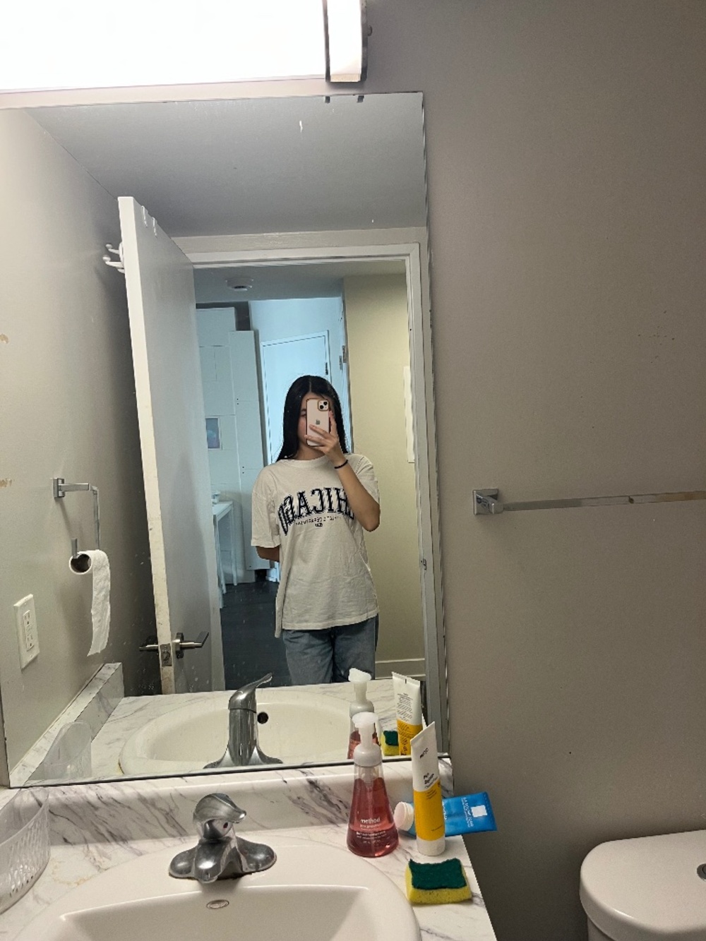 H&M T-Shirt, White, XS
